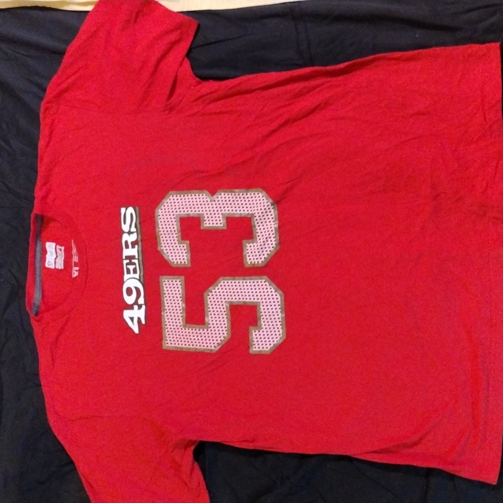 NFL brand 49ers #53 Bowman red t-shirt men's xl 010